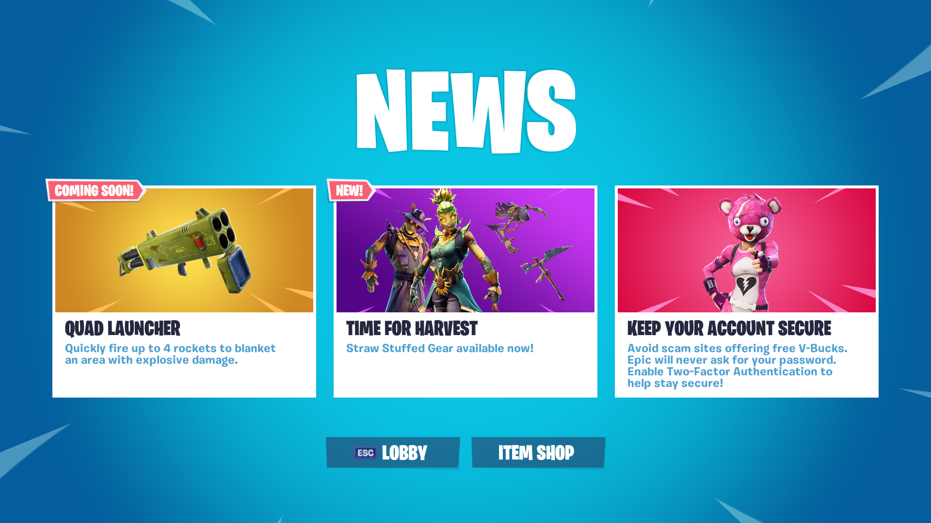 quad launcher added to list of fortnite battle royale goodies coming soon fortnite news and statistics ss1 - fortnite free accounts list