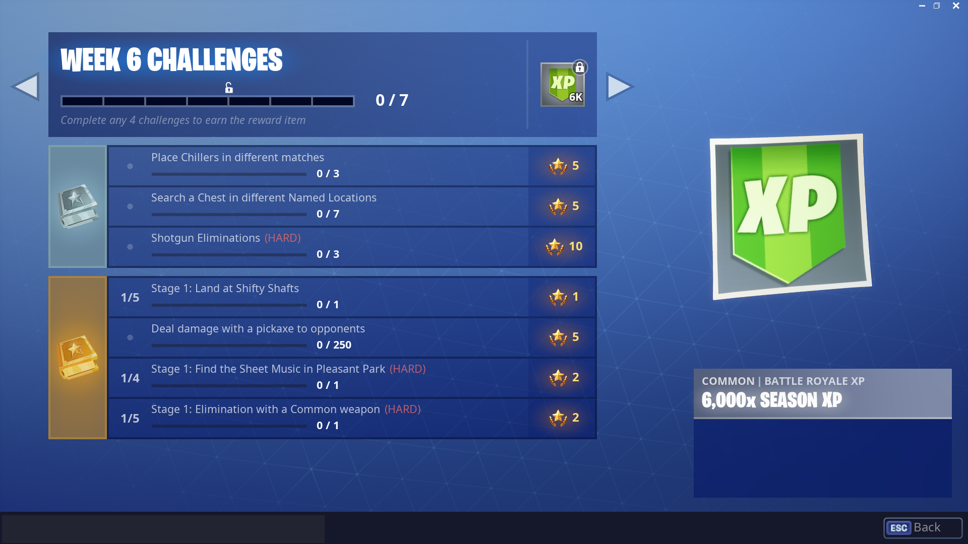 battle pass challenges for week 6 season 6 of fortnite battle royale with solutions fortnite news and statistics ss1 - fortnite unvaulted options