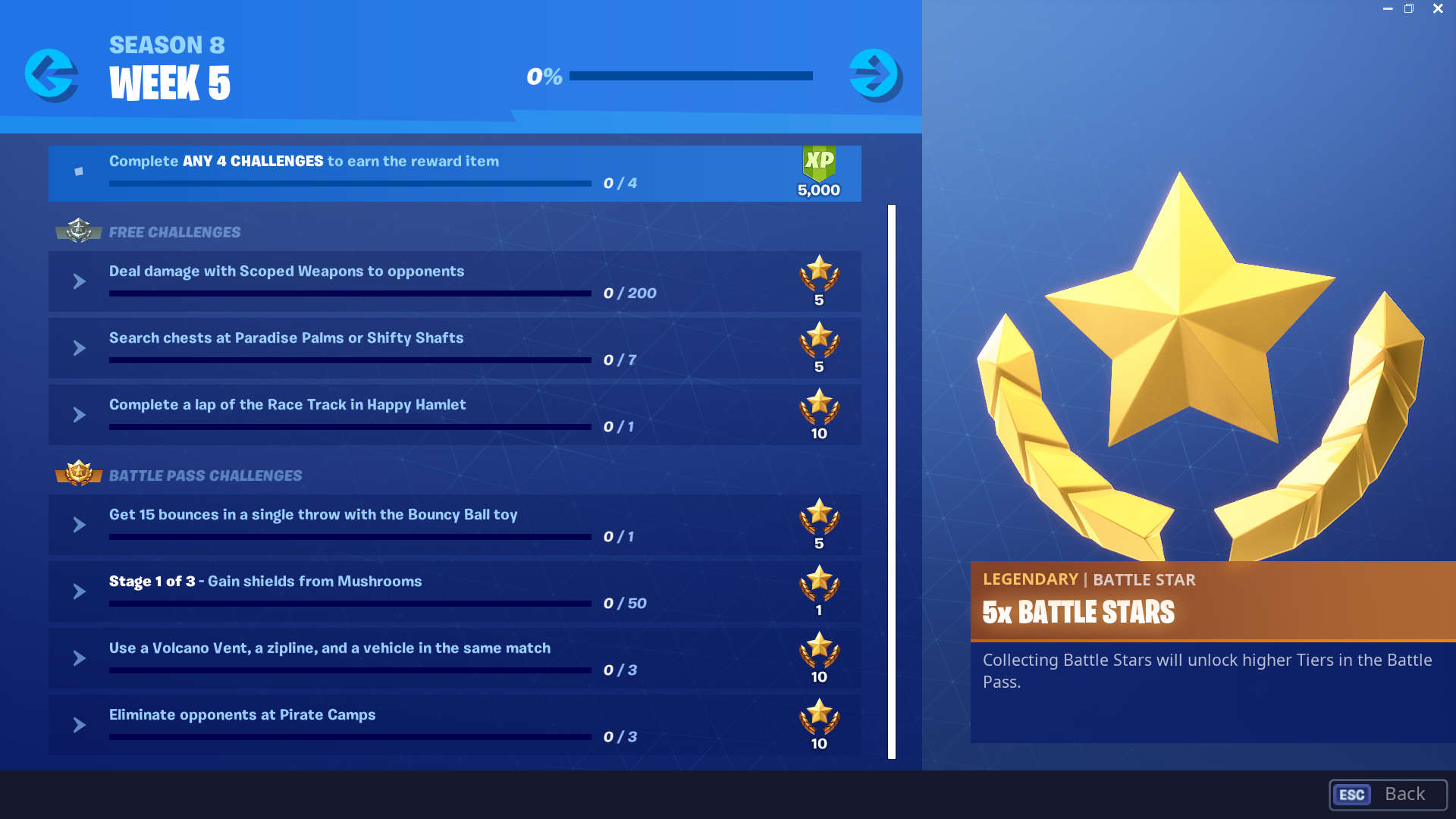 fortnite battle royale battle pass challenges and solutions for week 5 season 8 fortnite news and statistics ss1 - fortnite atlas invisible